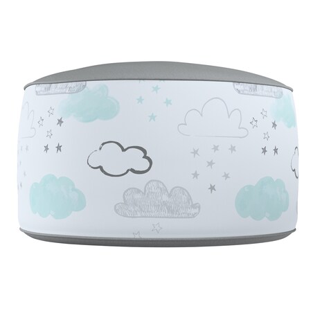 Puf dwukolorowy Coli, ecru-niebieski, 50x25 cm, Magic Collection