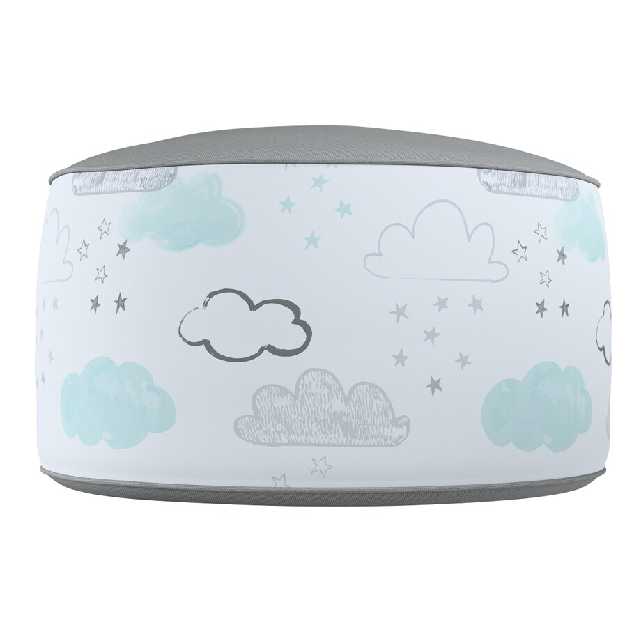 Puf dwukolorowy Coli, ecru-niebieski, 50x25 cm, Magic Collection