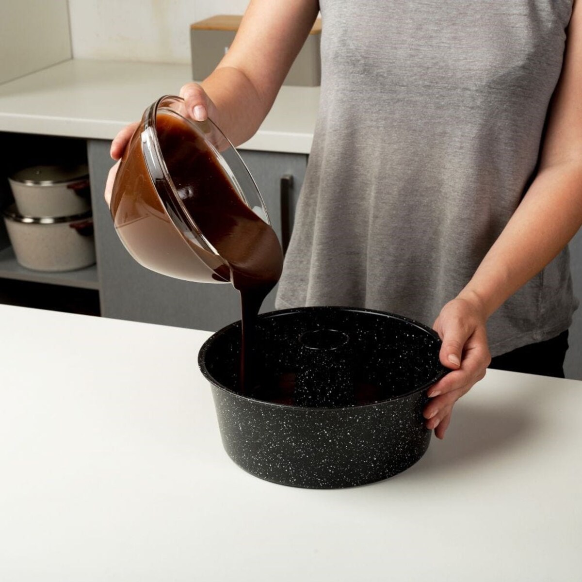 Forma Foremka do Babki Ciasta Granitowa z Kominem Nature 25 cm Kominowa