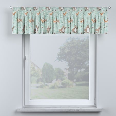 Lambrekin na taśmie marszczącej 130x40 zielony