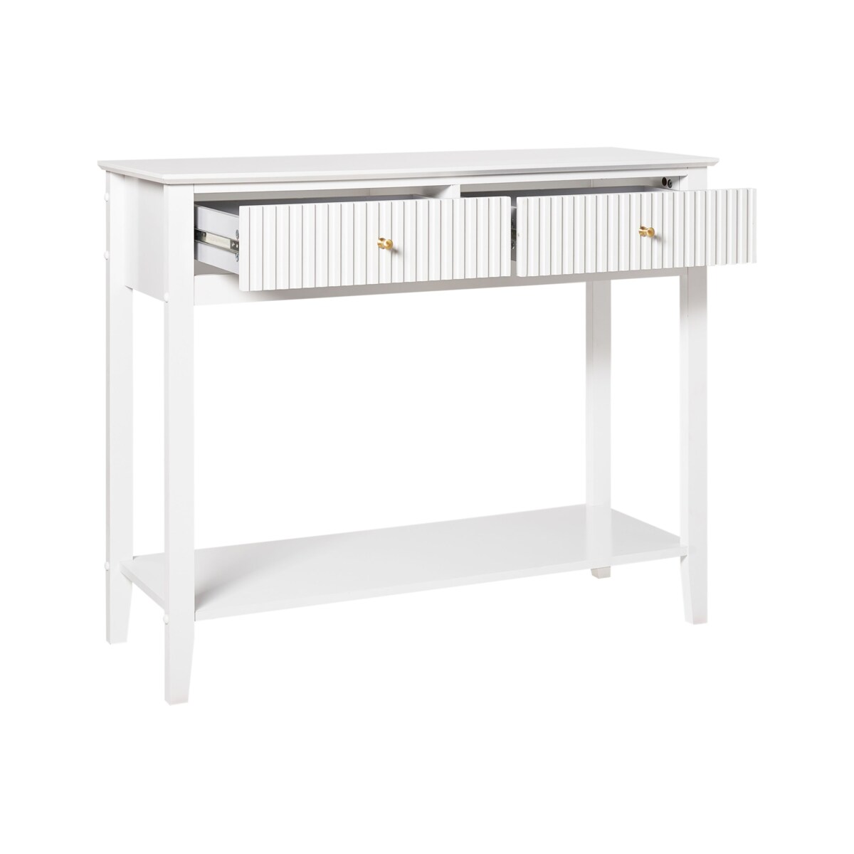 Konsola 2 szuflady biała ASSISI