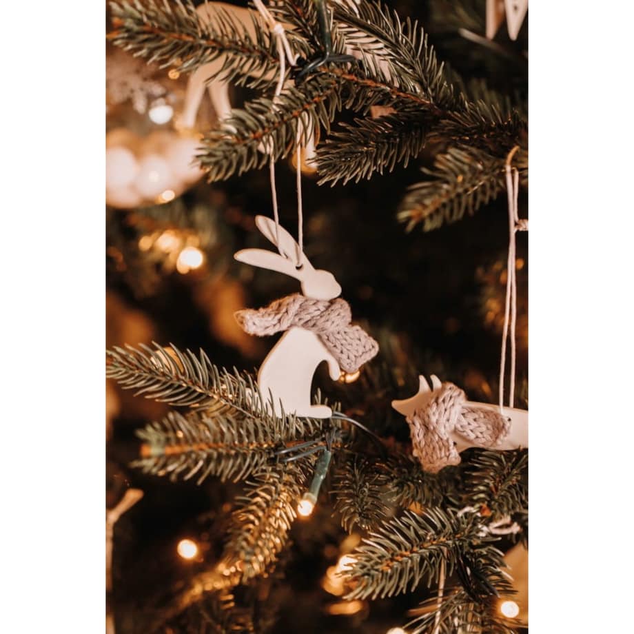 Porcelanowa zawieszka, renifer