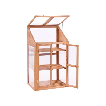 Szklarnia balkonowa VOLVERA Drewno jodłowe Jasnobrązowy 49 cm