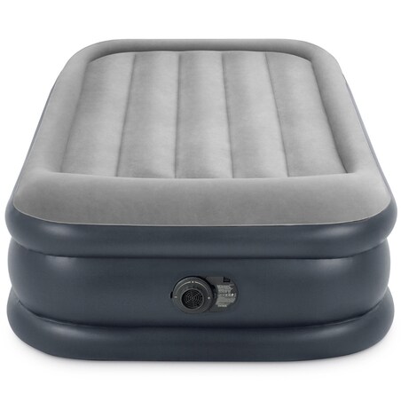 Materac welurowy z pompką 191x99x42 cm INTEX