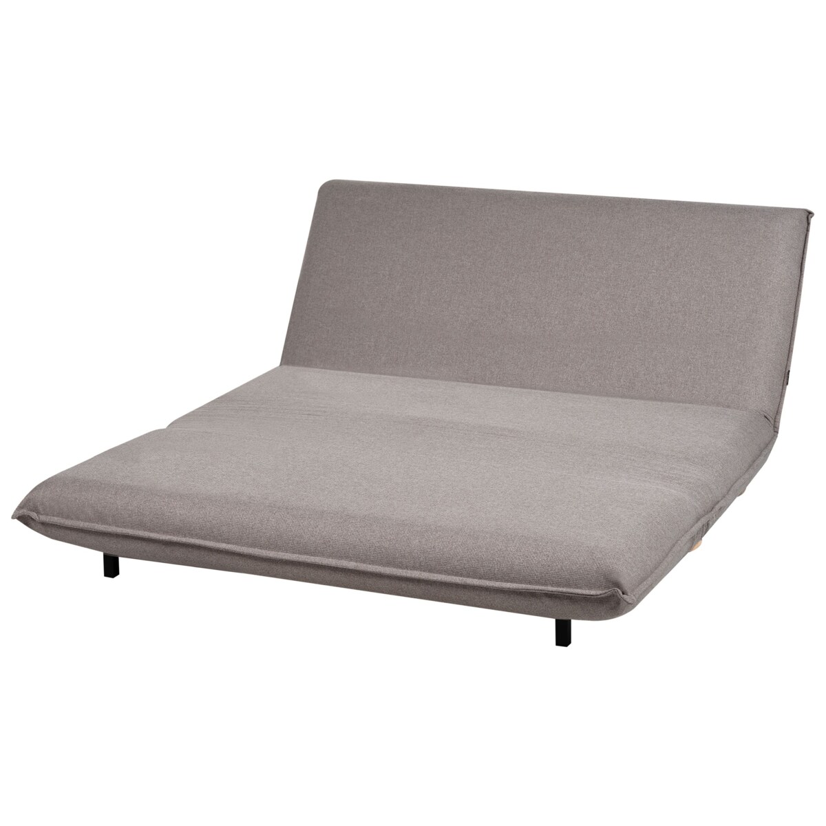 Sofa rozkładana dla 2 osób ABISKO Len syntetyczny Ciemnoszary