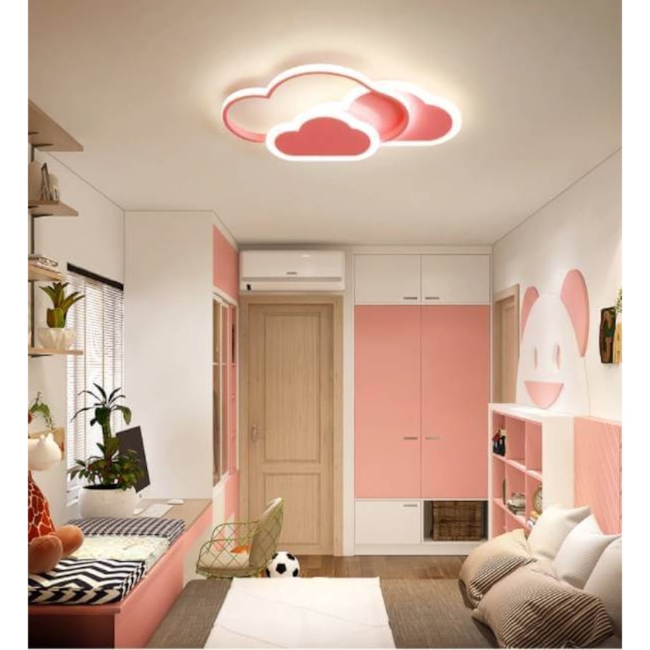 Dziecięcy plafon 415 Domeno LED 58W 2700K-6500K chmurki cloud różowy