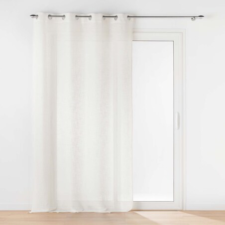 Firanka na przelotkach HALTONA NATURAL, 140 x 280 cm, efekt lnu