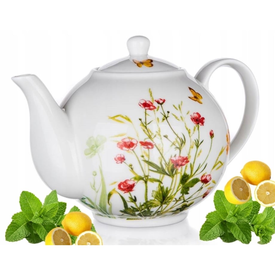 IMBRYK CERAMIKA DZBANEK 1 L na herbatę zioła napoje prezent upominek KWIATY