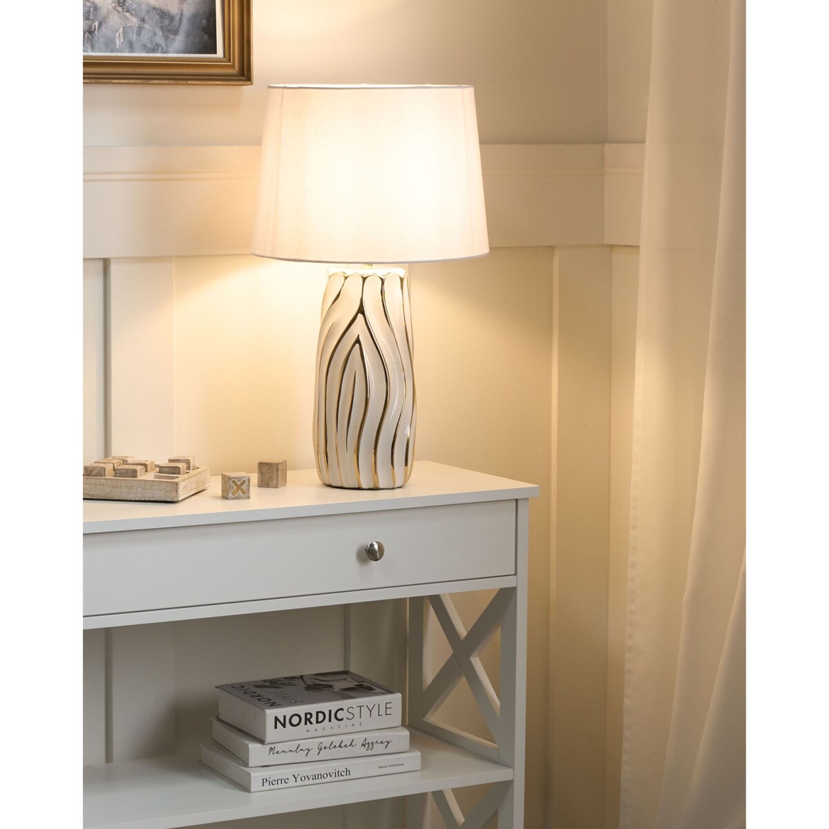 Lampa stołowa PATUCA Ceramika Biały