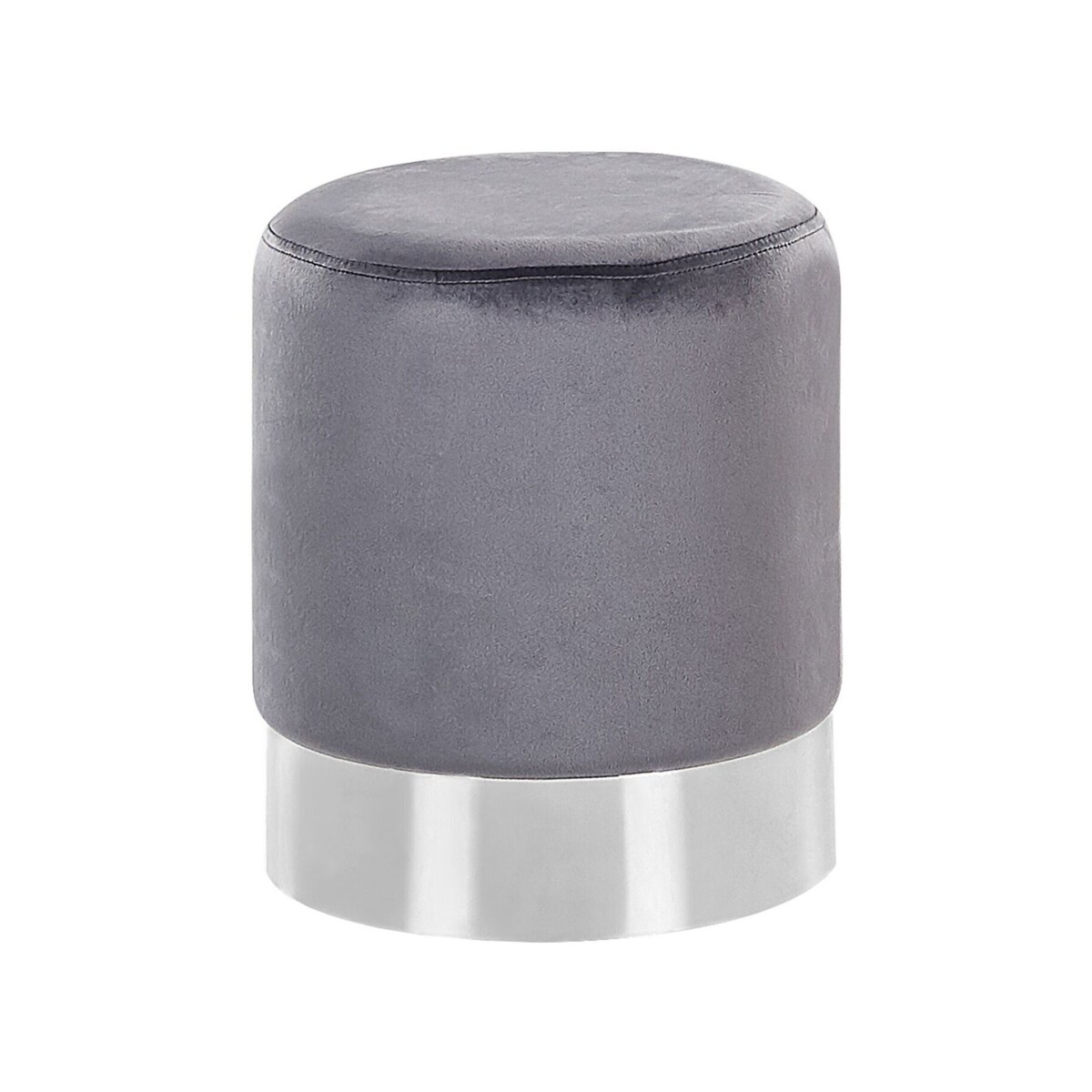 Puf welurowy szary BRIGITTE