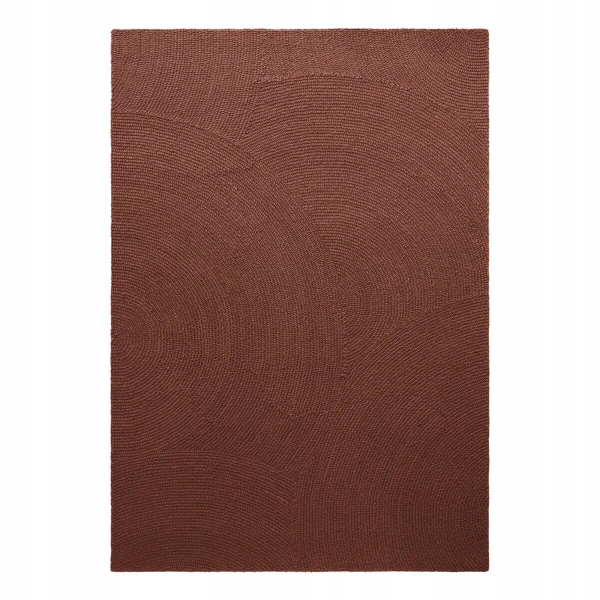 Dywan wełniany do salonu 80x150cm, brązowy tkany ręcznie, pętelkowy