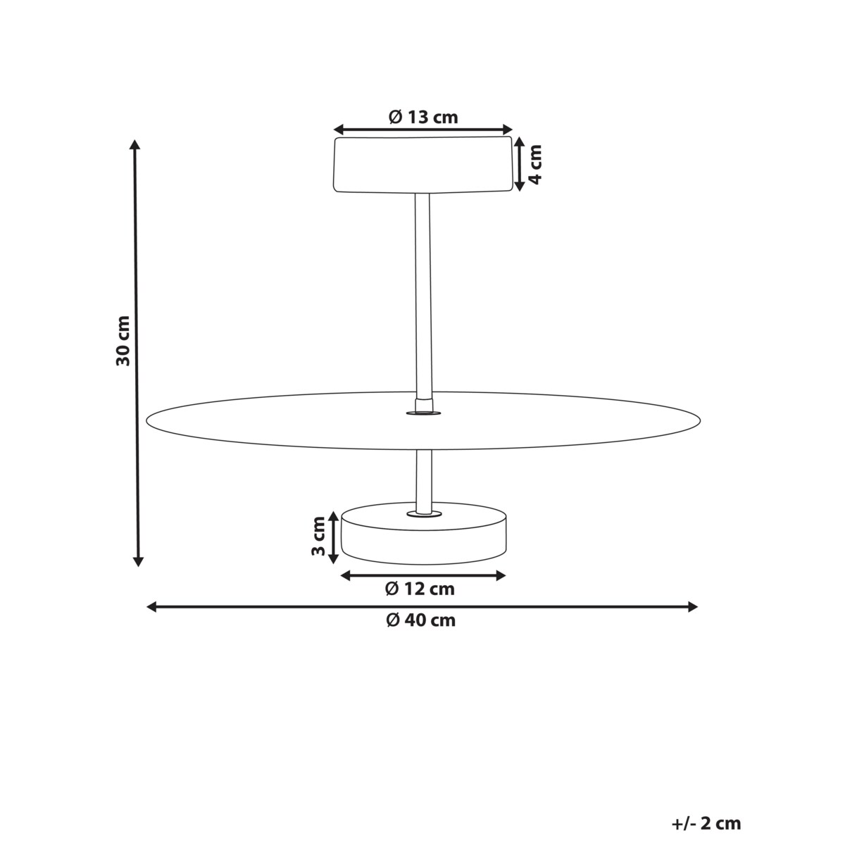 Lampa wisząca LED metalowa z pilotem czarna AFRAM