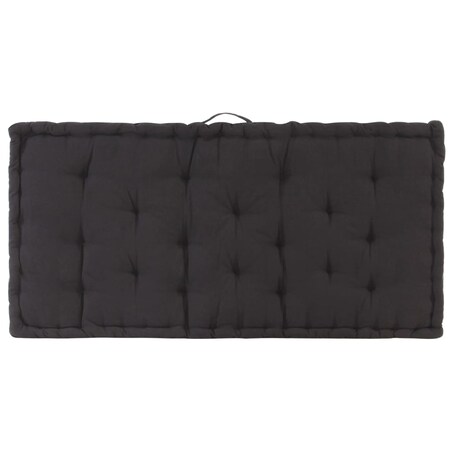 vidaXL Poduszki na podłogę lub palety, 2 szt., bawełniane, czarne