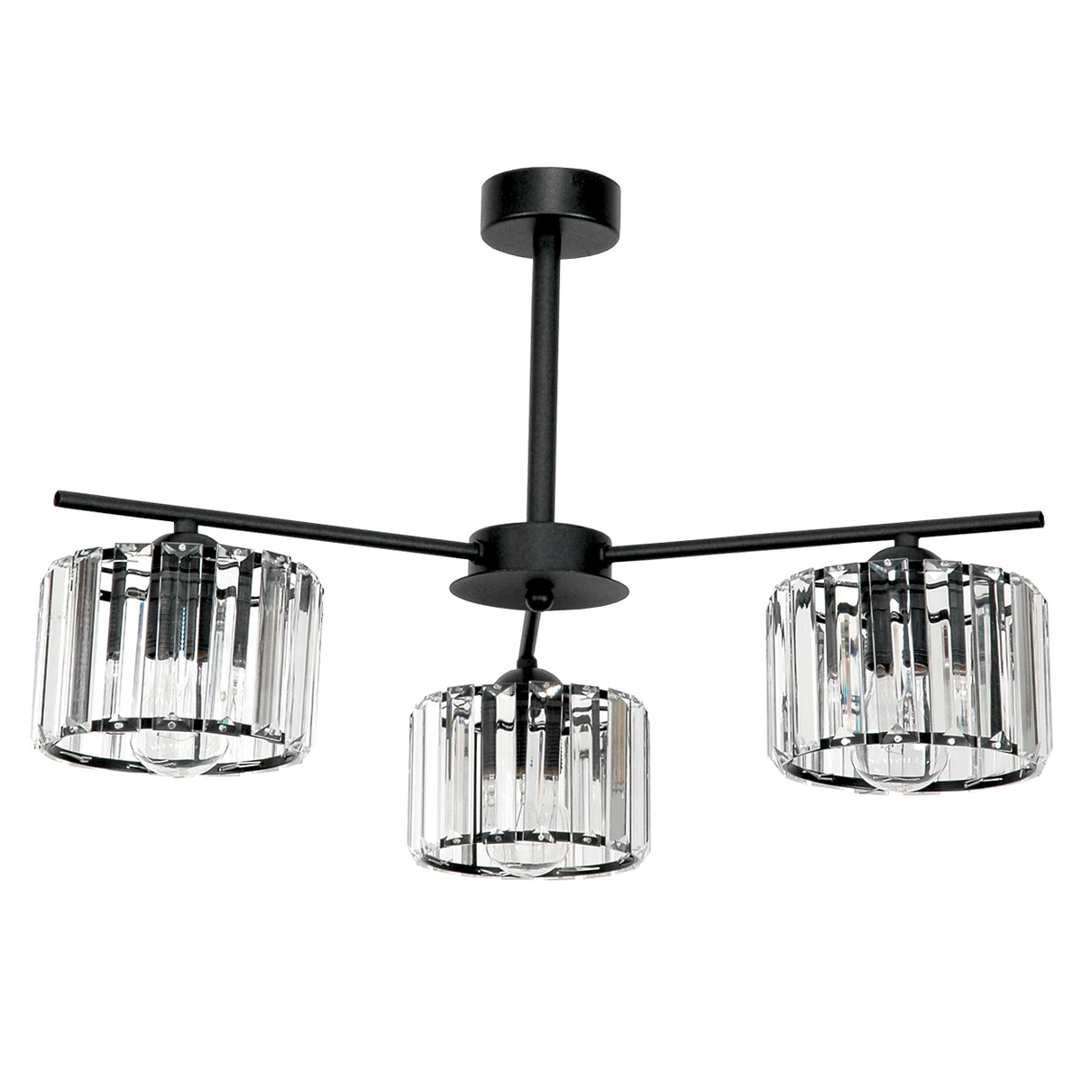 lampa sufitowa wisząca 3 punktowa edylit glamour do salonu