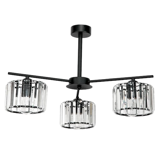 lampa sufitowa wisząca 3 punktowa edylit glamour do salonu