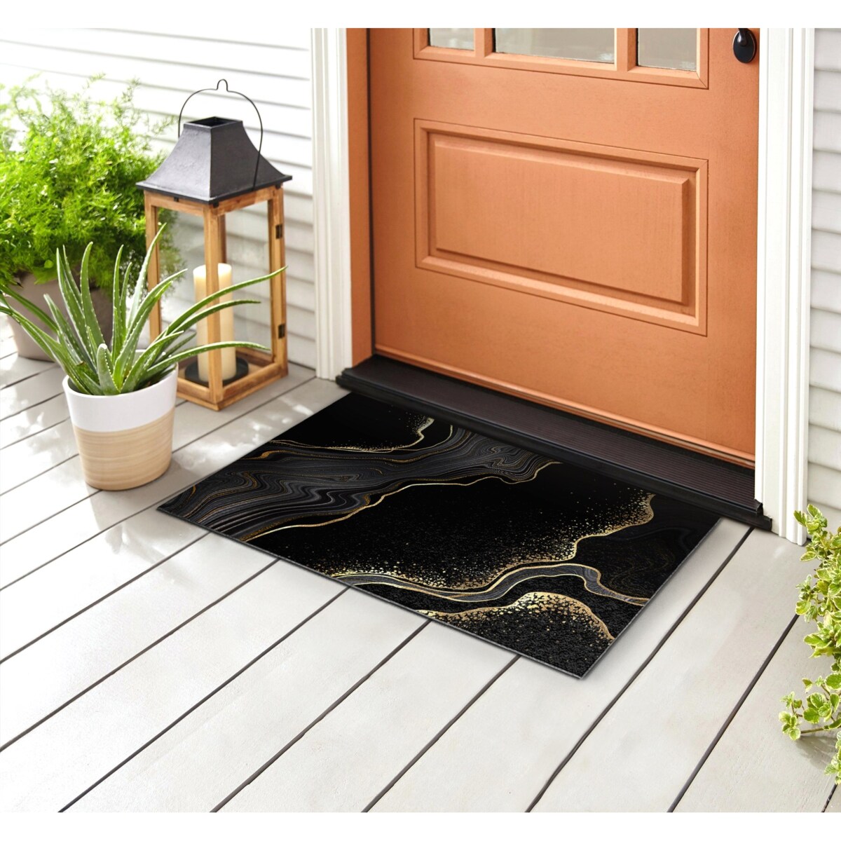 Wycieraczka zewnętrzna Czarny marmur 90x60cm