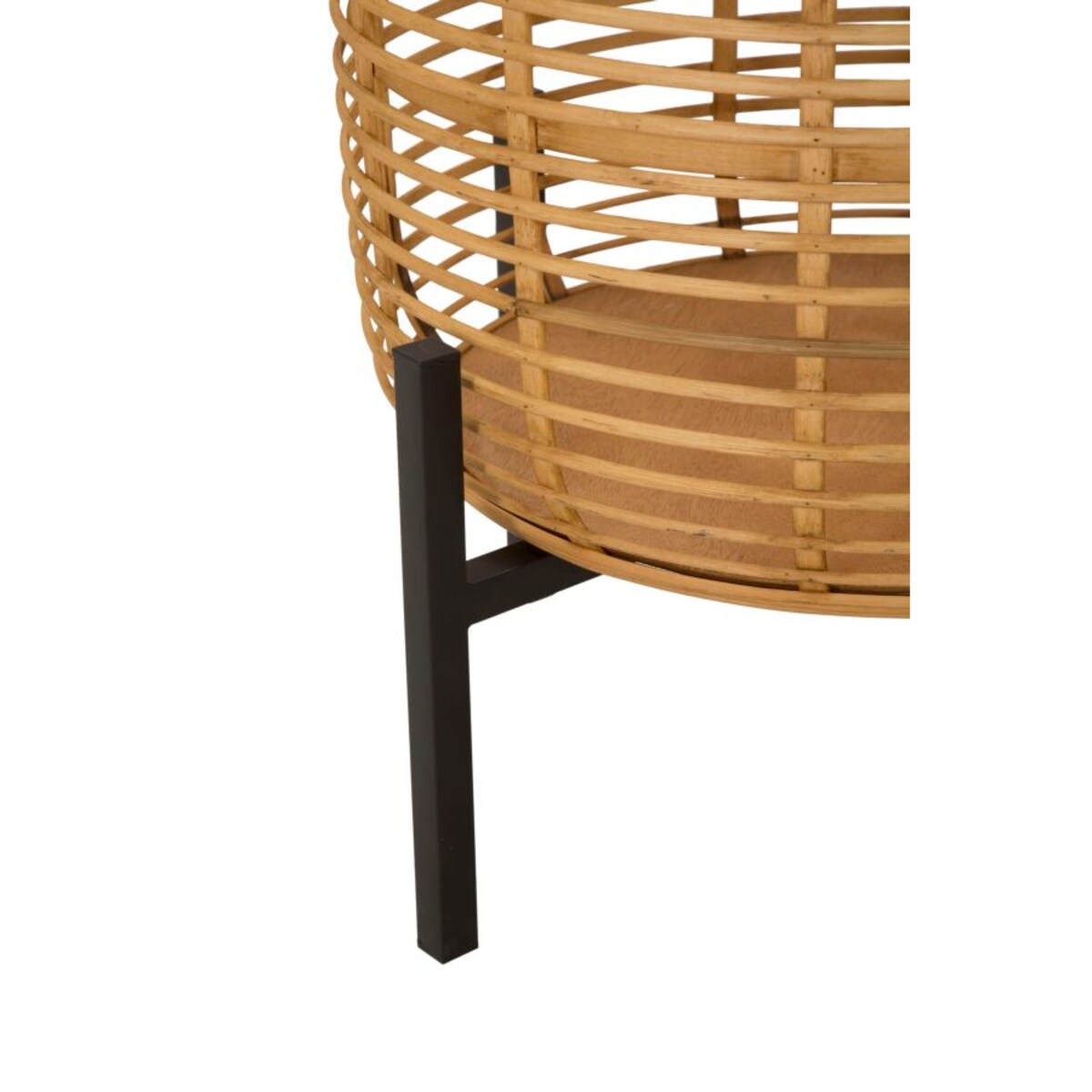 Zestaw 2 kwietników Rattan, kolor wielokolorowy, żelazo, wysokości 47 i 39 cm, na rośliny doniczkowe, Mauro Ferretti