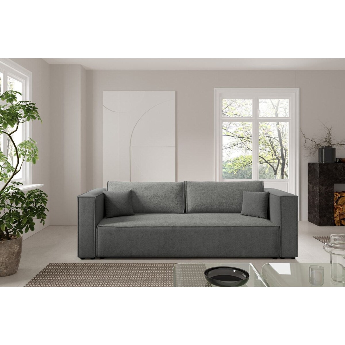 Kanapa KEYMON z funkcją spania, rozkładana Kolor: Dunbar 35 / Sicuro 75