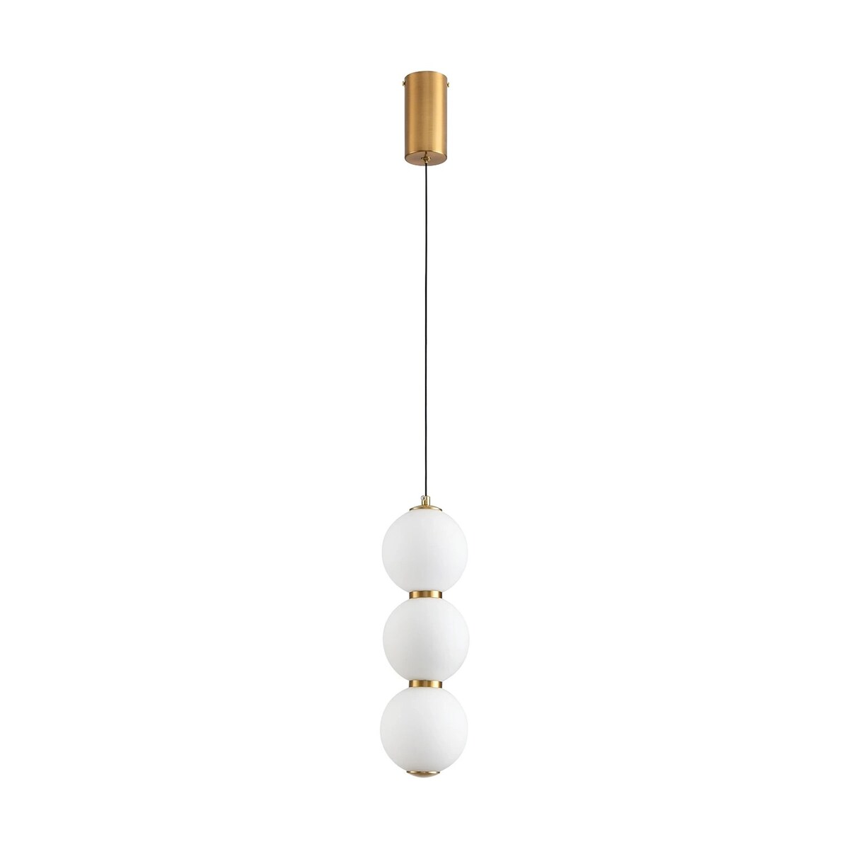 Lampa wisząca PERLA LED białe kule 12 cm