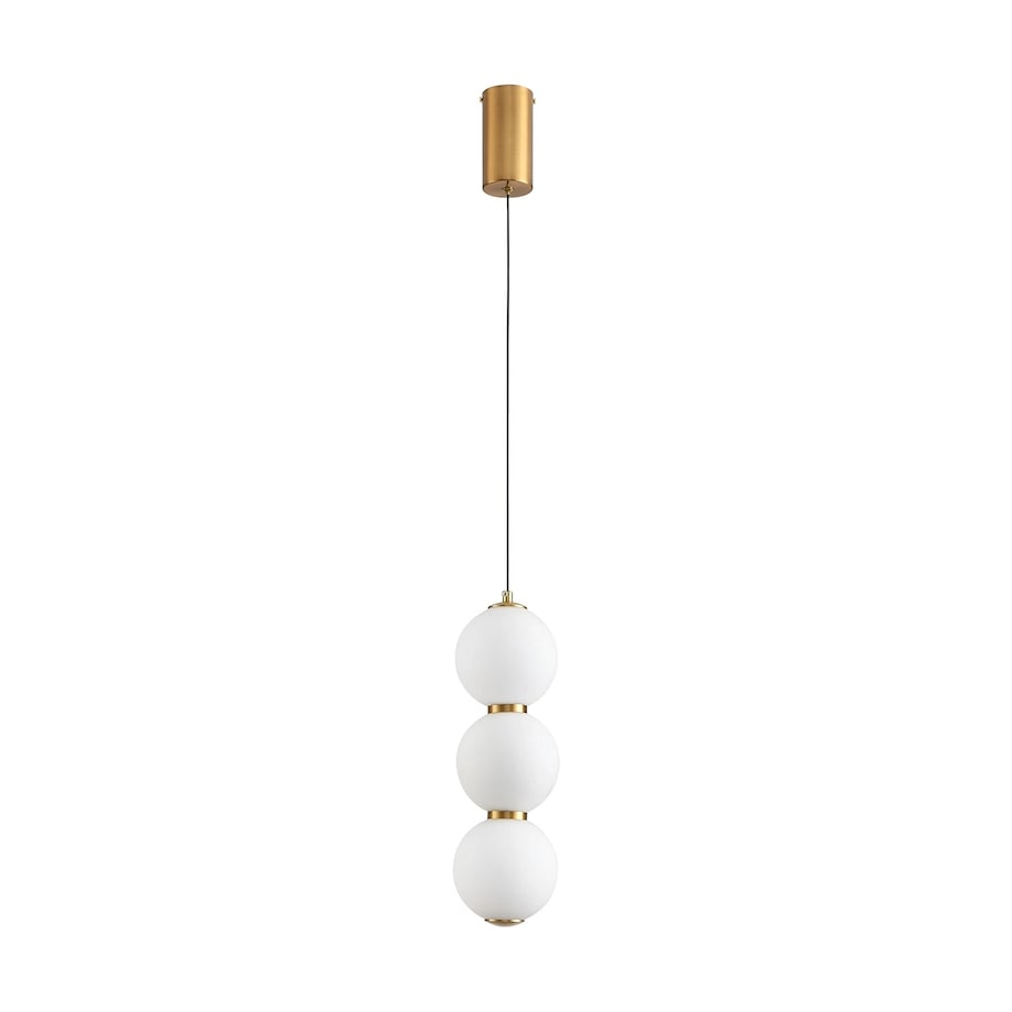 Lampa wisząca PERLA LED białe kule 12 cm