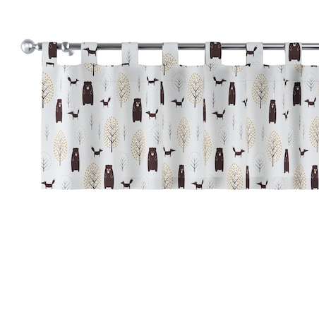 Lambrekin na szelkach 390x40 ecru-brązowy