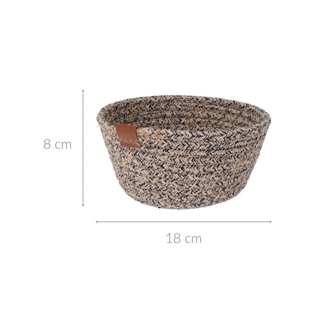 Kosz do przechowywania, pleciony z bawełny, 18 x 8 cm
