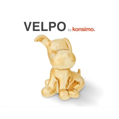 Konsimo VELPO Figurka Pies, złoty