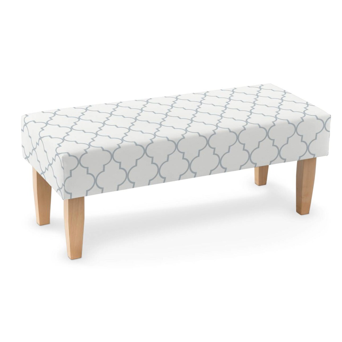 Ławka, szaro-białe wzory marokańskie, 100 x 40 x 40 cm, Gardenia