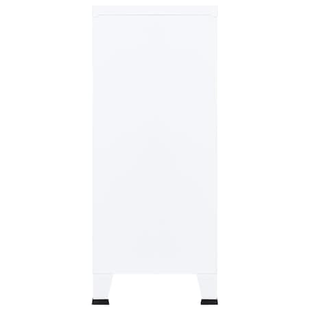 vidaXL Industrialna szafka, biała, 90x40x100 cm, stalowa