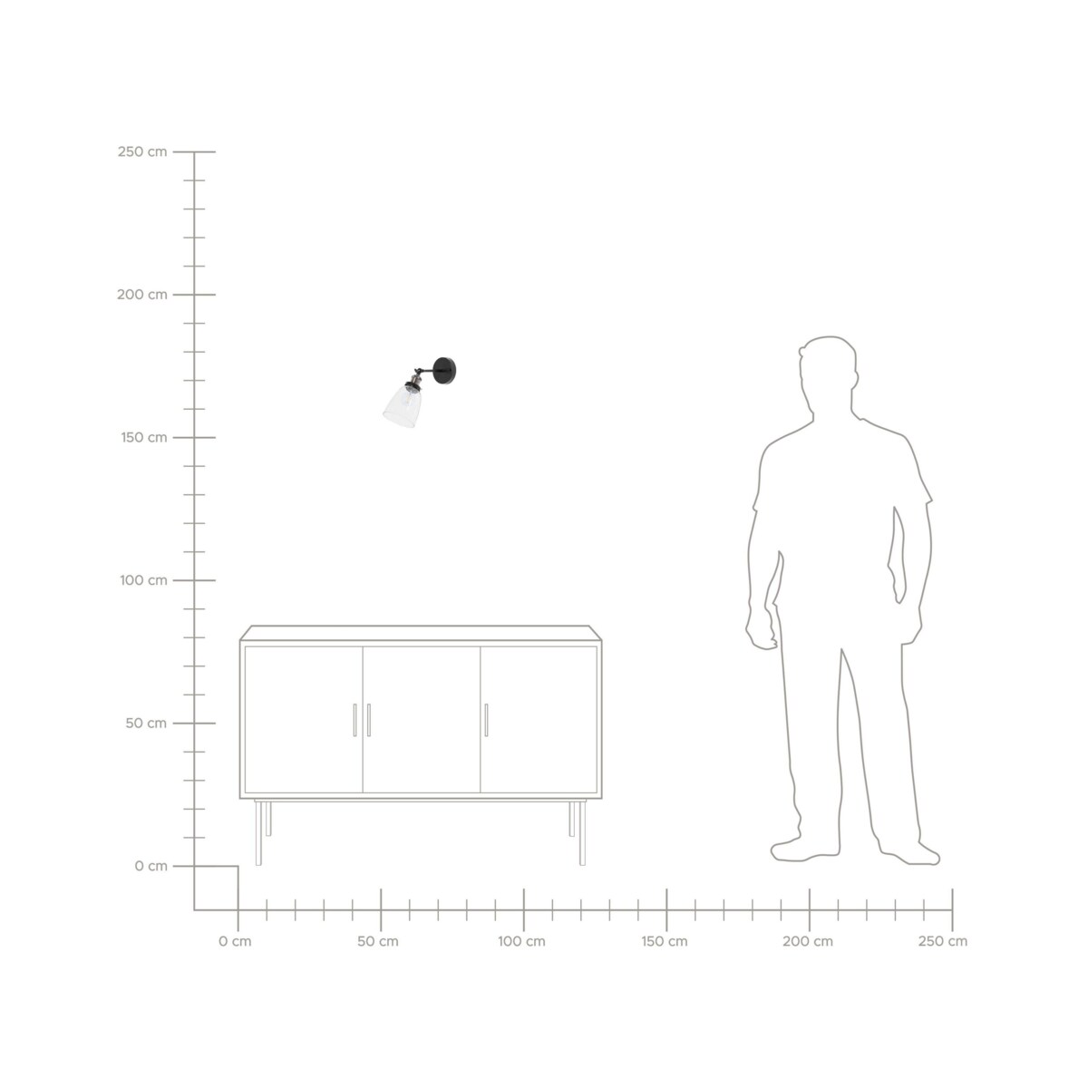 Zestaw 2 lamp ściennych szklane czarne LOVAT