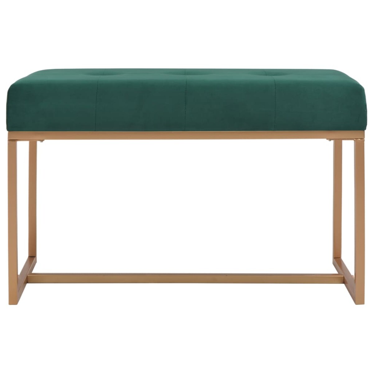vidaXL Ławka, 80 cm, zielona, aksamitna