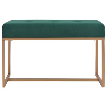 vidaXL Ławka, 80 cm, zielona, aksamitna