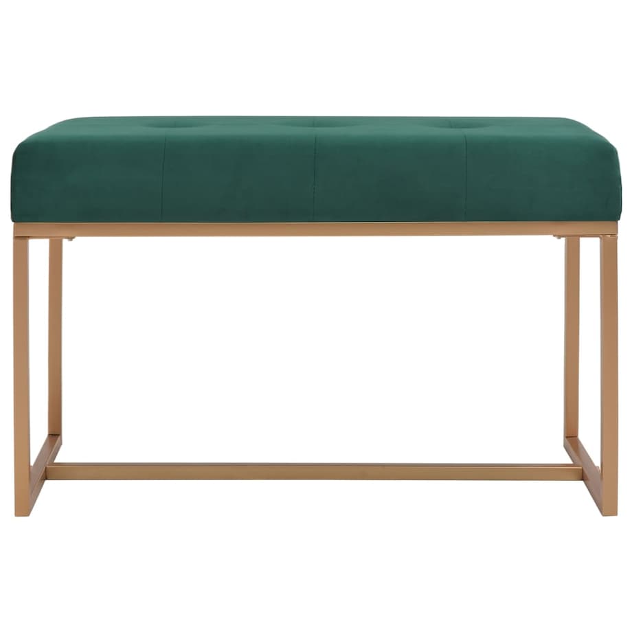 vidaXL Ławka, 80 cm, zielona, aksamitna