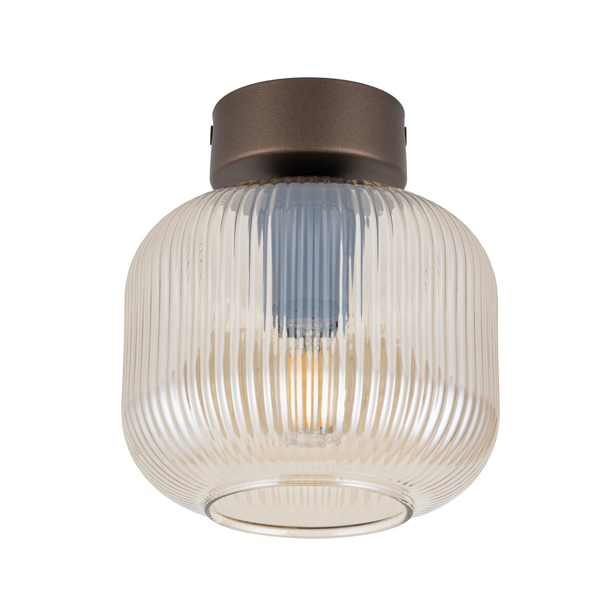 Plafon sufitowy TK Lighting SALVIA 11358 brązowy bursztynowe szkło E14 nowoczesna lampa do salonu kuchni i sypialni