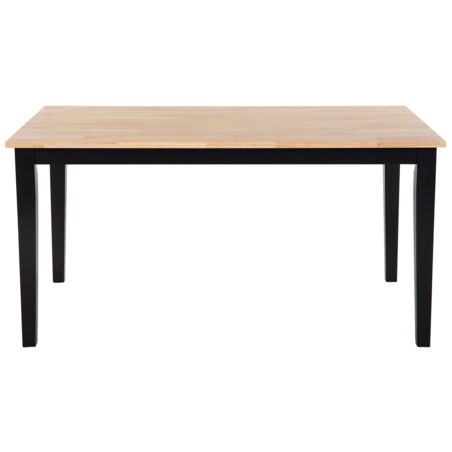 Stół do jadalni drewniany 150 x 90 cm jasny z czarnym GEORGIA