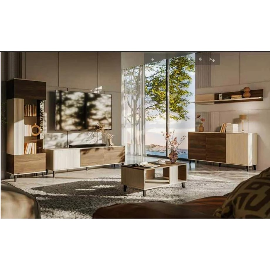 Komoda RANDOM 2 KM-1 160cm orzech/kaszmirowa