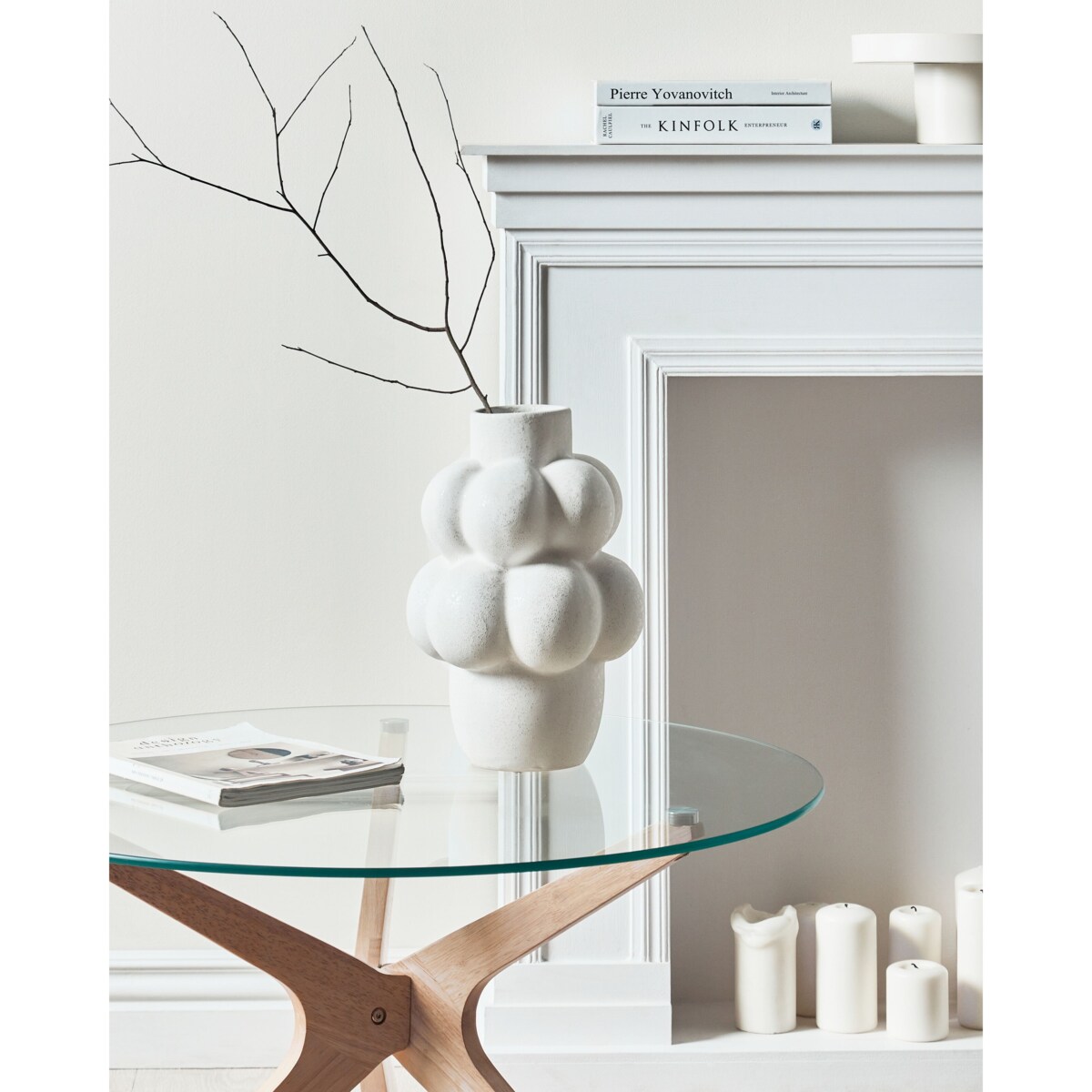 Kamionka Wazon na kwiaty 32 cm Biały VIMBA