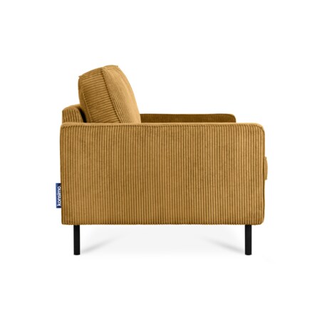 KONSIMO INVIA Elegancka Sofa w stylu loft sztruks 2 osobowa żółta