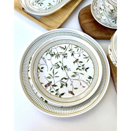 VILLA ITALIA Talerzyk deserowy porcelanowy 20 cm NORIKO WHITE