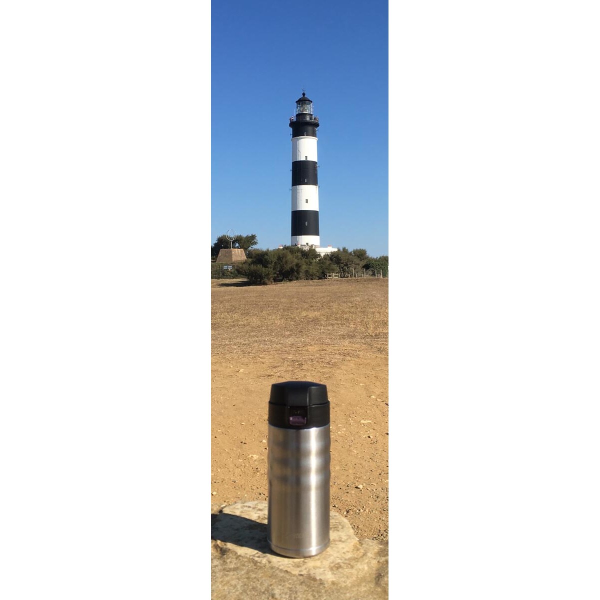 Kubek termiczny szczotkowana stal Flip Top, 350 ml, Kyocera