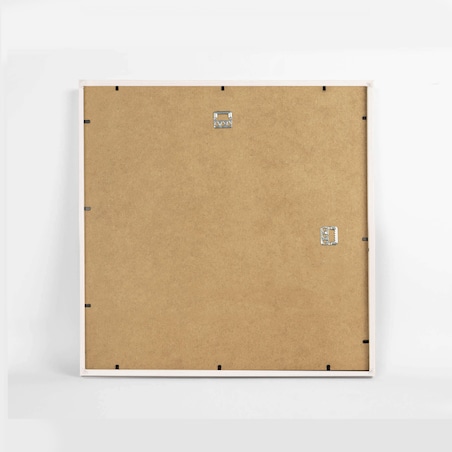 Biała ramka na zdjęcia 40x40 cm wisząca rama MDF z plexi klasyczna ramka kwadratowa