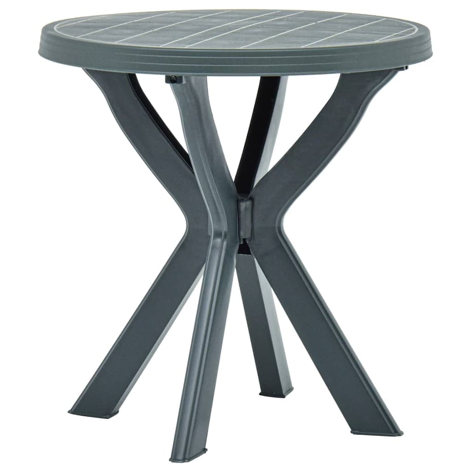 vidaXL Stolik bistro, zielony, Ø70 cm, plastikowy