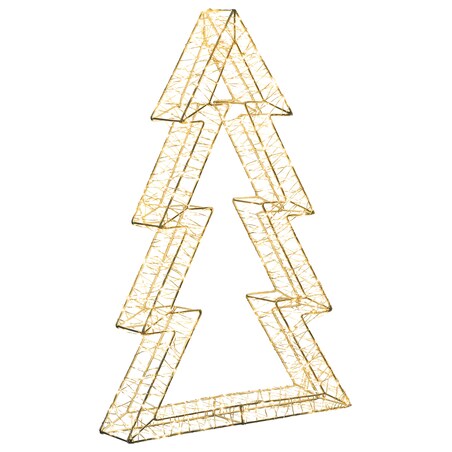 Dekoracja ogrodowa LED AKERAN Choinka 60 cm Srebrny