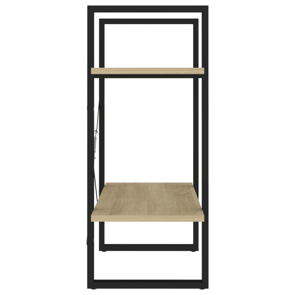 vidaXL 2-poziomowy regał na książki, dąb sonoma, 60x30x70 cm