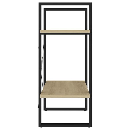 vidaXL 2-poziomowy regał na książki, dąb sonoma, 60x30x70 cm