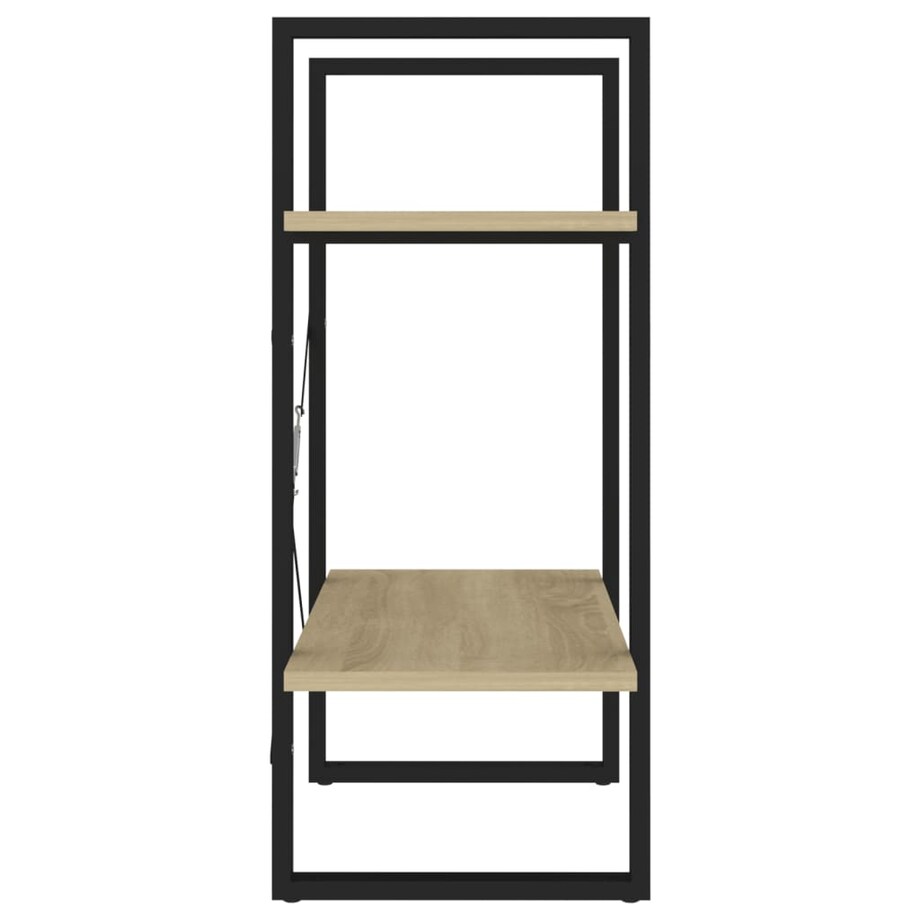 vidaXL 2-poziomowy regał na książki, dąb sonoma, 60x30x70 cm