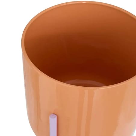 Komplet kwietników metalowych, pomarńczowo-liliowe, Pool