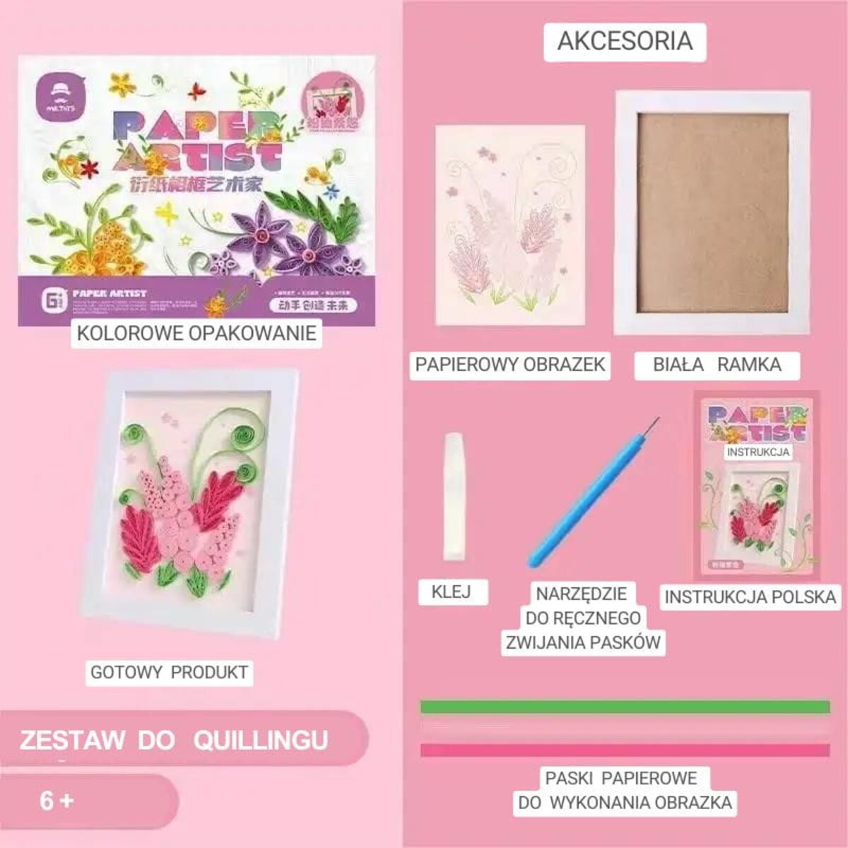 Zestaw do QUILLINGU Paski - Wiosenny poranek