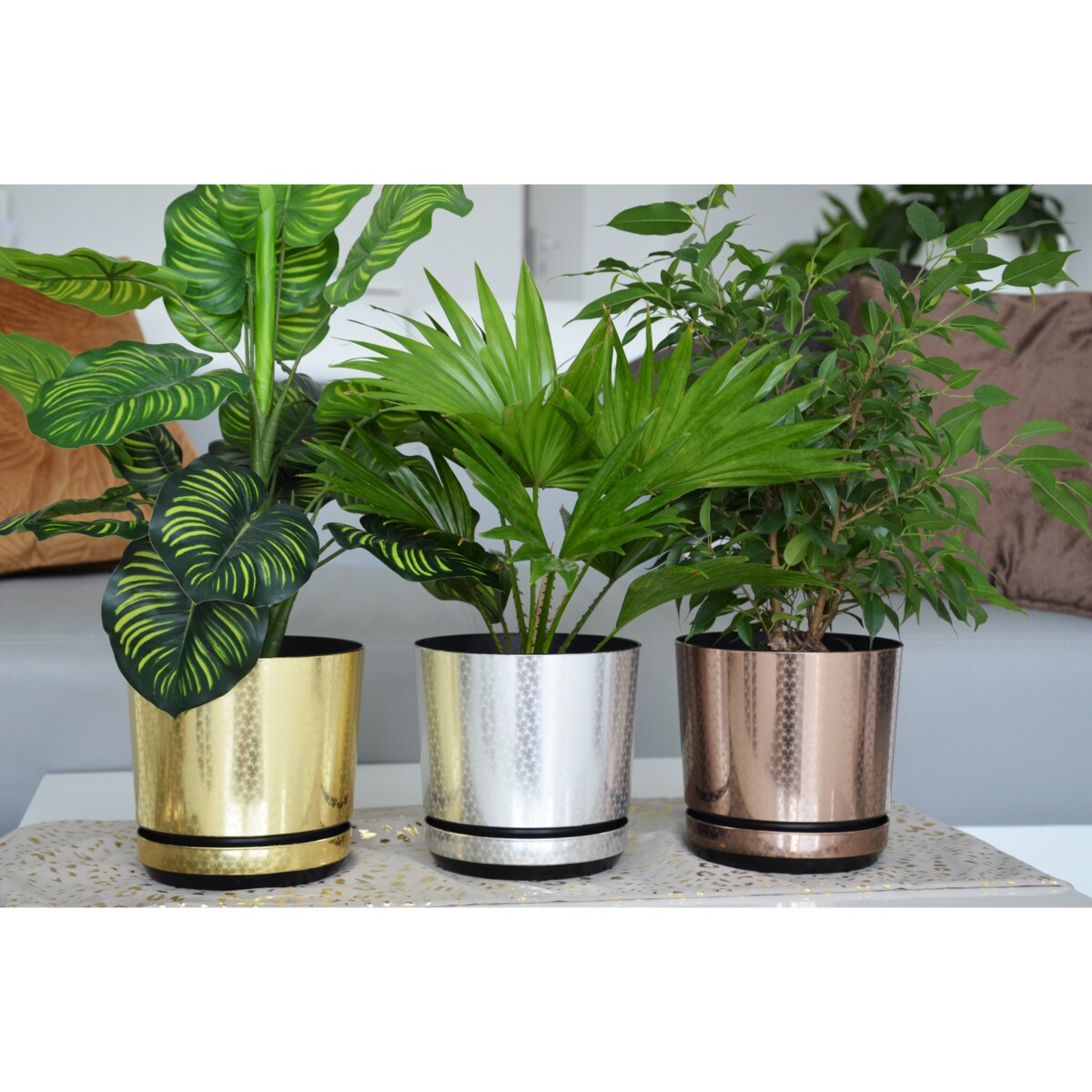 12 cm wzór BRĄZOWY ART - DECO piękny elegancki deseń niezwykły glamour ekskluzywna odcień kawy