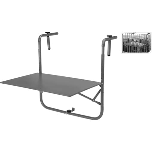 STOLIK ZAWIESZANY balkonowy Zola szary dla dwóch osób